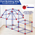 Fort Building Kits for Kids, 140 Pcs Creative STEM Construction Toys for Indoor & Outdoor Activity, Gifts for Ages 4-12