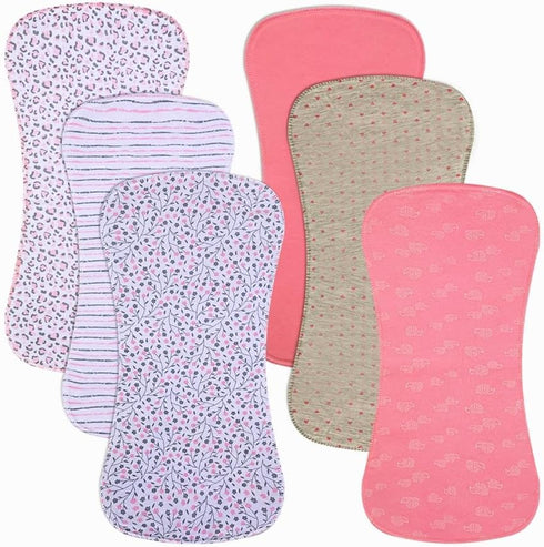 Gelisite 6 Pack Cotton Baby Burp Cloths Extra Absorbent Soft for Baby Boys