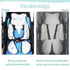 KAKIBLIN Toddler Head and Body Support Pillow for Car Seats and Strollers - Gray Star Design