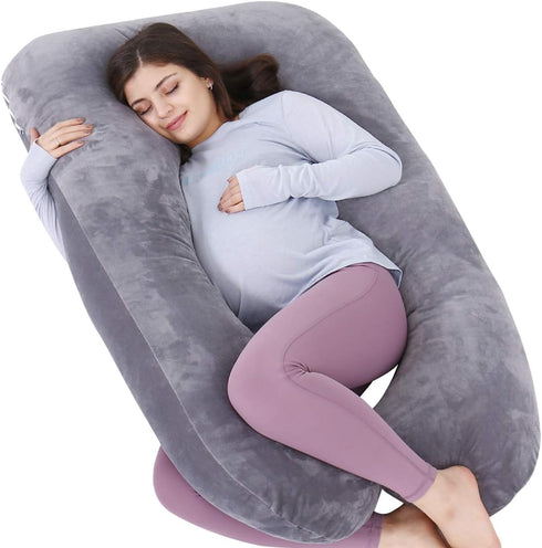 AS AWESLING Pregnancy Pillow, U Shaped Full Body Pillow, Nursing, Support and