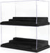 Mlikero 2 Pack Display Case for Minifigures – Removable Acrylic Box Storage with 3 Movable Steps for Collection Toys