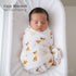 NOOVIA 2-Pack 43x47 inch, Muslin Swaddle Blankets, Baby Swaddles for Girls and Boys, Newborn Receiving Blankets, Bamboo