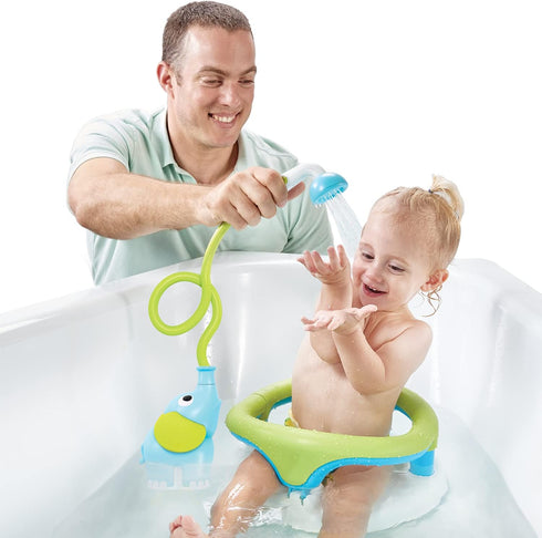 Yookidoo Elephant Baby Bath Shower Rinser - Fun Water Pump for Newborns