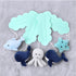 12 The Peanutshell Crib Mobile for Boys or Girls - Light and Dark Blue Musical Baby Crib Mobile with Lullabies, Ocean