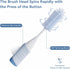 Swishine Set, Baby Bottle Brush Innovative Press-to-Spin Brush Cleaner - Includes Silicone Bottle Brush, Nipple Brush