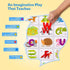 Set 3 4 5 Coogam Numbers and Alphabets Flash Cards - ABC Wooden Letters and Numbers Animal Pattern Board Matching