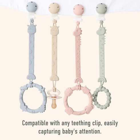 Silicone Teethers for Babies 0-6 Months, Teething Toys for Infants, Baby Chew Rings for Boys and Girls 3 Pack -