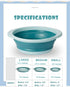 3-Pack Set, 3 Set Collapsible Wash Basin Baby Kids Wash Basin Dish Tub for Travel Home, Different Sizes Space Saving