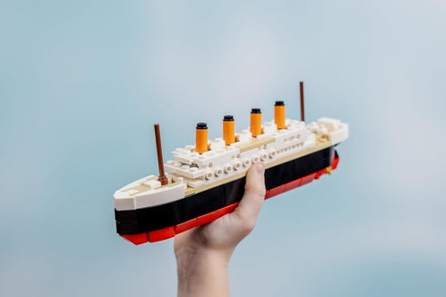 Set 217-Piece 3D Brick Loot Titanic Building Lego Compatible Ship Model Kit, DIY Mini Bricks Puzzle STEM Toy for Adults