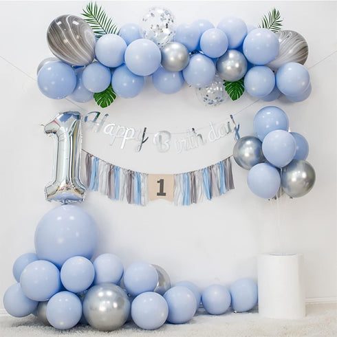 15 Pcs 18 Inch Pastel Blue Balloons for Birthday Wedding Baby Shower Party Decorations (Pastel Blue)