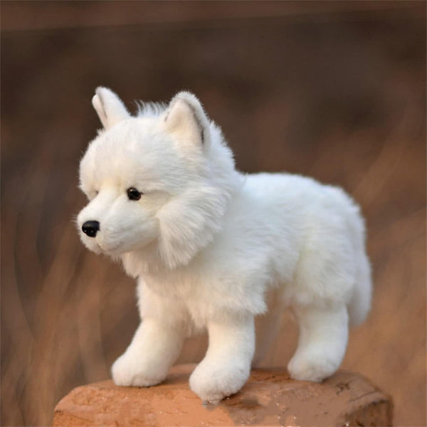 Arctic Fox Plush Toy, 11 inches Soft Snow Queen Stuffed Animal Doll (B-Run)
