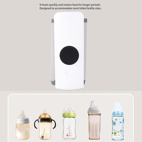 Portable Bottle Warmer, Fast Heating Travel Bottle Warmer with Smart Constant Temperature for Various Milk Bottles, USB