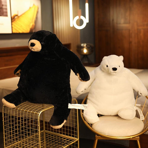 MIAOHAHA 31.5in/80cm) Teddy Bear Plush Toy Teddy Bear Black Stuffed Animal Doll Home Decor Birthday Gift for Girls