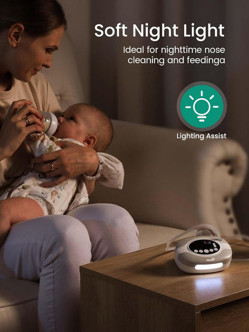 9 GROWNSY Electric Nose Suction for Baby, Hospital-Grade Nasal Aspirator with Night Light,Soothing Lullabies, Baby Nose