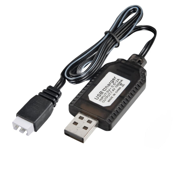 AQUA-ATL XH-3P USB Charger Cable for 7.4V Axial SCX10 SCX24, BEZGAR, DEERC, Hosim