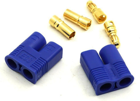 10 Pairs EC3 Battery Connector Plugs, 3.5mm Banana Plug Female Male Bullet Connector for RC ESC LIPO Battery