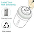 8oz (4 COMI Wide Neck Glass Breastmilk Collection n Storage Bottle, with Screw Ring Sealing Disk; Re-markable Sealing