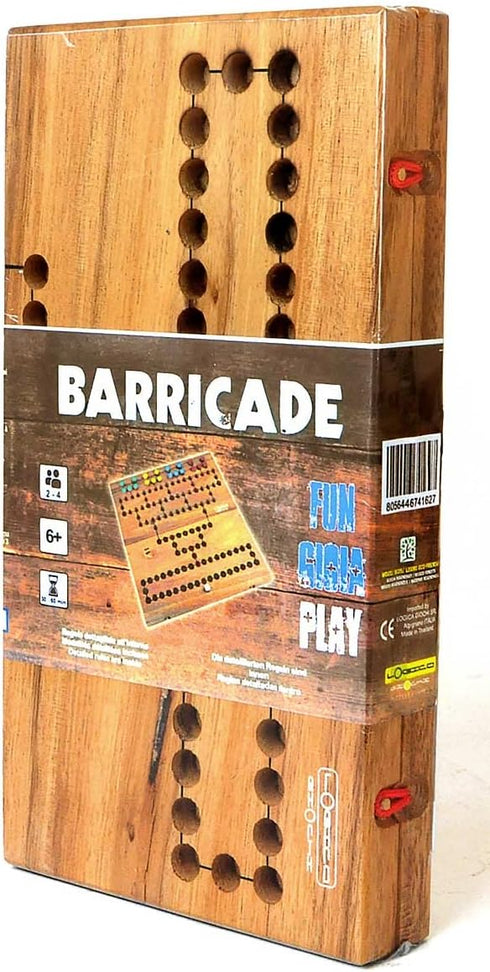 Logica Puzzles Malefiz - Barricade - Wooden Board Game, Strategy Game for 2-4 Players