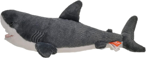 Wild Republic 13 Inches Great White Shark Plush, Stuffed Animal, Plush Toy, Gifts for Kids, Cuddlekins