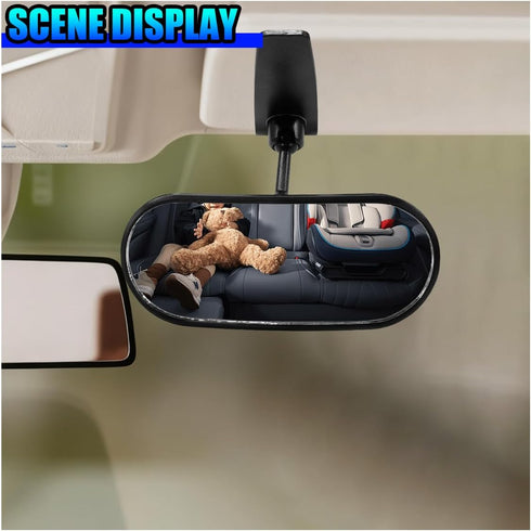 Deaelf 360 Baby Car Mirror Rear Facing, Adjustable HD Wide Angle Convex Mirror, Auto Interior Safety Rearview Mirrors