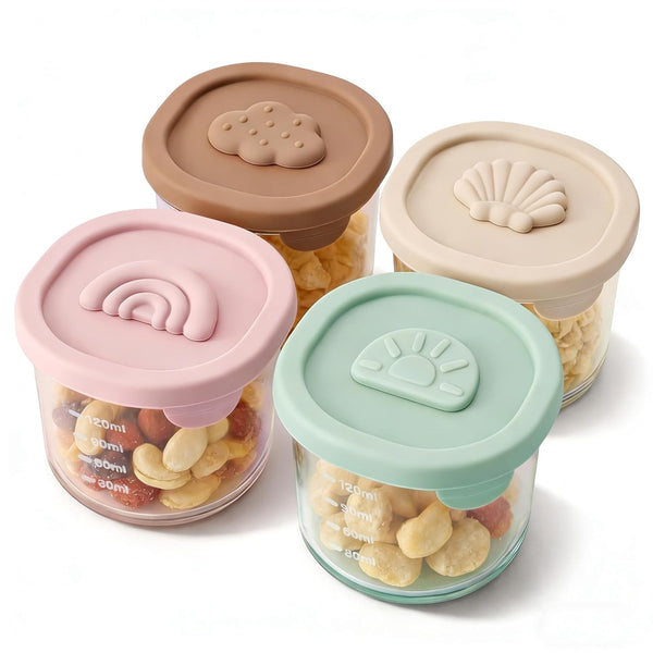 Baby Food Containers with Lids Silicone Baby Food Storage Containers for Infants