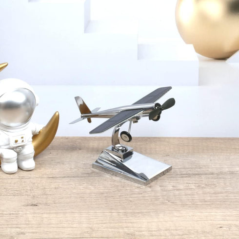 PH27 MagicTech Solar Panel Power Airplane Propeller Car Ornaments Kirksite Material Decoration Science Educational Toy