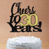 LVEUD Black Font Golden Numbers Cheers to 30 Years - Happy Birthday Cake Topper for Wedding, Anniversary, Birthday Party