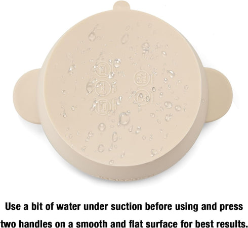PandaEar 3 Pack Baby Bowls with Suction, Leak-Proof Silicone Food Bowl with Lids, BPA-Free