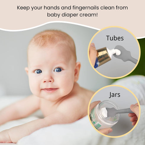2 Pack Baby Diaper Cream Brush, Diaper Cream Spatula Applicator Silicone Baby Butt Paste Spatula for Babies, Newborn