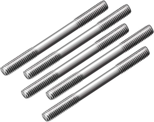 uxcell M3x35mm Pushrod Connector Stainless Steel Rod Linkage for RC Boat, Car, Airplane, Helicopter, 5pcs
