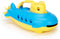 Green Toys Submarine in Yellow & Blue - BPA Free, Phthalate Free Bath Toy with Spinning Rear Propeller
