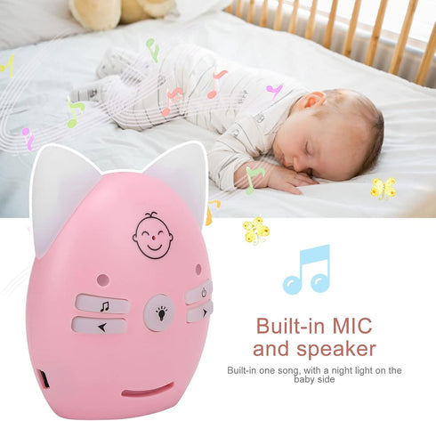 Home Safety Baby Monitor Walkie-Talkie Pair - Night Light Sound Monitor for Family Communication 100-240V