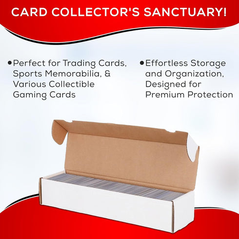 (3) Premium 800 Count Storage Box Trading Card Storage Box Cardboard Perfect Baseball Card Storage Box - MADE IN USA