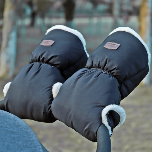 Orzbow Faux Sheepskin Gloves for Stroller, Waterproof Winter Anti-Freeze Mittens, Extra Thick HandMuff