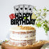 Poker-Themed Cake Topper - Dice & Cards Birthday Decoration