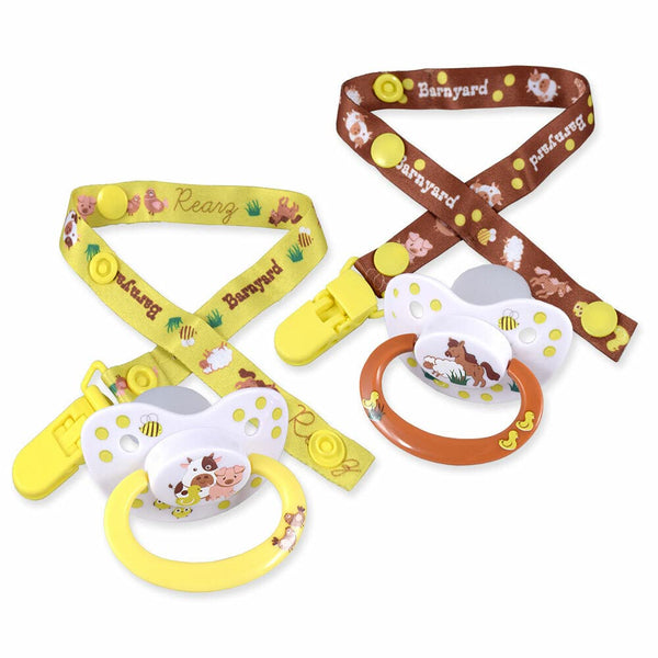 Rearz - Barnyard - Adult Pacifier with Lanyard and Clip (2 Pack)