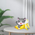 Larcele Micro Building Blocks Animal Set - DIY Mini 3D Toy Bricks, 2427 Dots KLJM-10 (Banana Cat)
