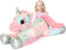 43in Giant Unicorn Stuffed Animal Plush Toy, Big Rainbow Cuddly Unicorn for Girls, Large Birthday Gifts
