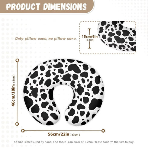 TSVAGA Cow Print Nursing Pillow Cover for Baby Girl, Soft Removable Breast Feeding Pillow Cover, Breast Feeding Pillows
