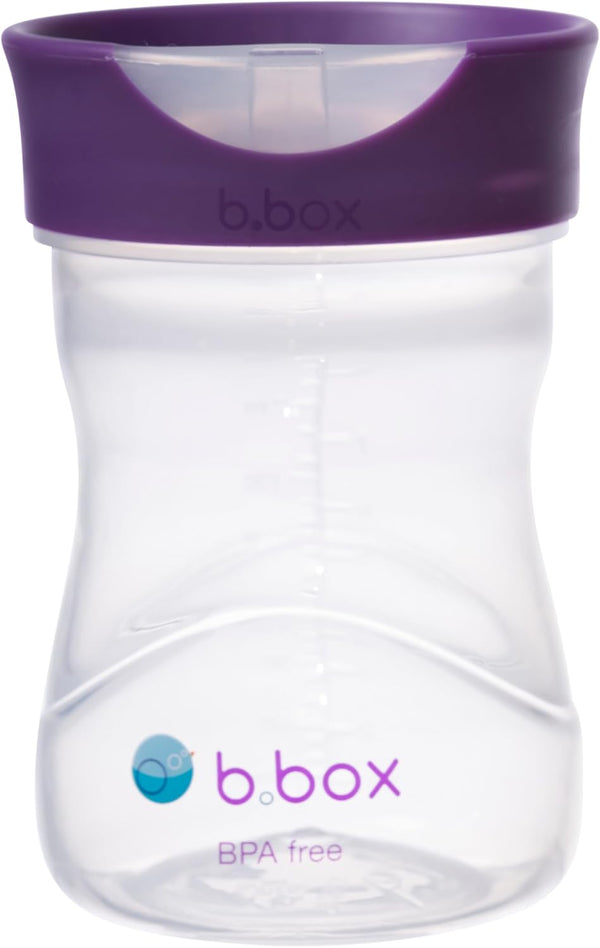 b.box Toddler Training Cup, Free Flow Opening, BPA Free, Dishwasher Safe, Ages 12+ Months (Grape)