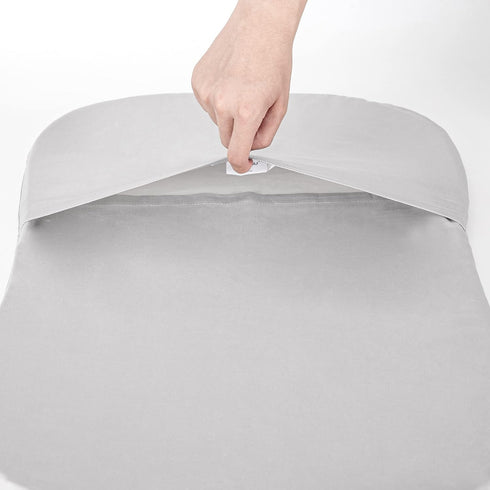 TILLYOU Baby Bassinet Sheets, Cotton 2 Pack, 31.5"x18" Breathable Mattress Protector, Gray