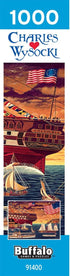 1000 Buffalo Games Piece Jigsaw Puzzle - Patriotic Harborview - Charles Wysocki Colorful Puzzle for Adults