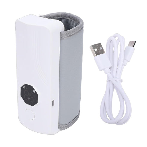 Hamwesh 6 Settings Portable Baby Bottle Warmer, USB Rechargeable Fast Heating Milk Warmer for Breastmilk, Rechargeable