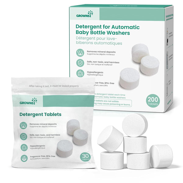 GROWNSY Bottle Washer Tablets 200 Count, Detergent Tablets Compatible with All Brands