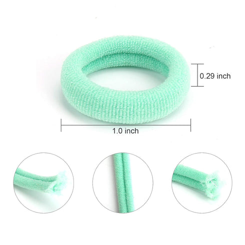 BAOLI 200PCS Cotton Baby Hair Ties, Mini Seamless Toddler Hair Bands, Soft Ponytail Holders for Kids, 5 Colors