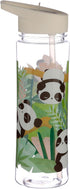 Puckator 550ml Pandarama - Kids Drinks Bottle With Flip Straw - Reusable Water Bottle For Girls And Boys With A Carry