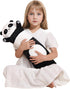 22 Inch Cute Giant Panda Bear Plush, Soft Body Pillow, Large Black Panda Stuffed Animal Gift for Kids