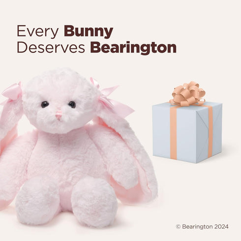 Bearington Bun Bun Plush Easter Bunny, 14 Inch Pink Stuffed Animal, for Ages 1-14