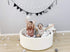 Baby Ball Pit - Soft Round Memory Foam Playpen for Indoor Outdoor Use, Balls Not Included (White)