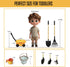 Set Wheelbarrow, Summer 2-5 Toddlers Rake & Shovel with Kids Yard Tools for Digging, Gardening, Beach, Sandbox, Lawn